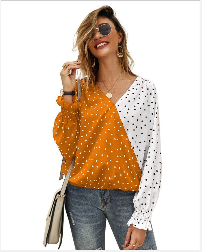 Chemisier Été Femme | Manches Longues, Col V | Série Élégance