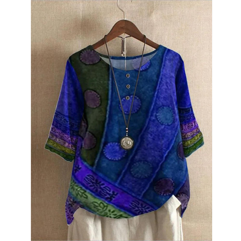 Haut Bohémien Patchwork | Respirant Léger | Série Kora Boho