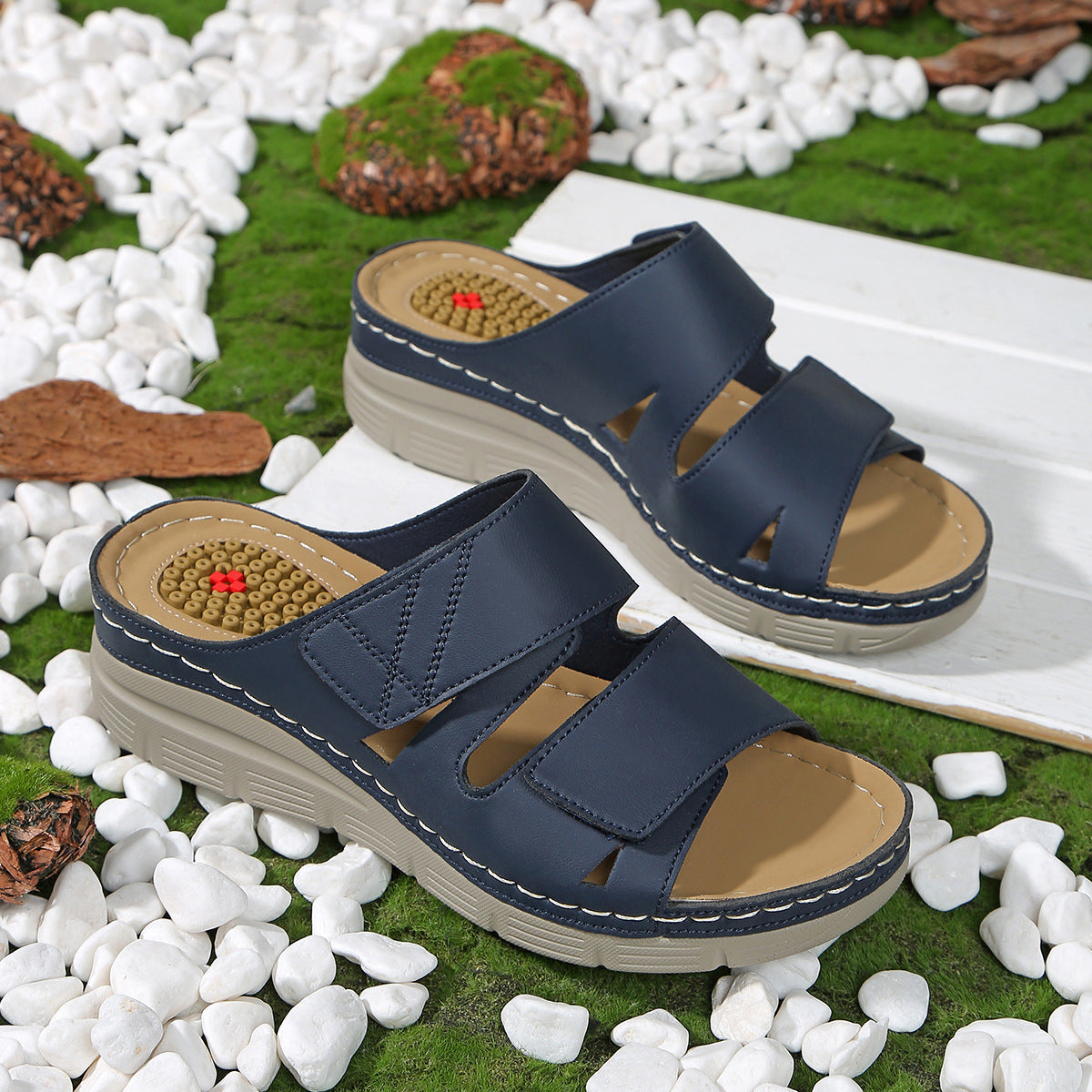 Sandales de plage Femme PU Doux | À enfiler, Confortables