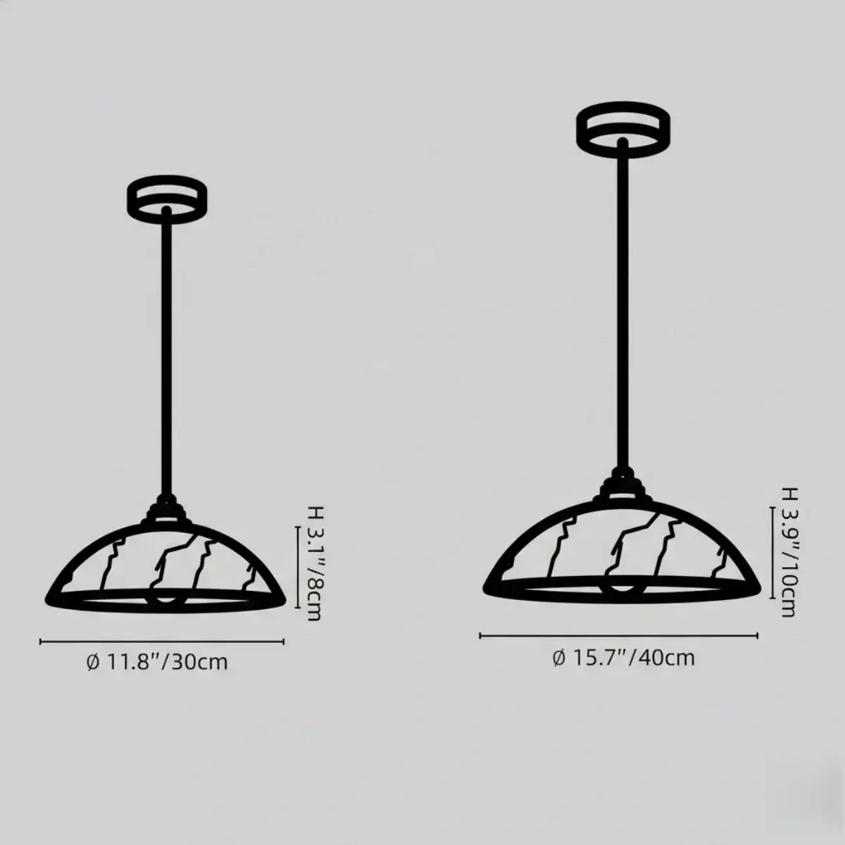 Lampe Suspendue Albâtre & Laiton | Réglable en Intensité, Câble Réglable 150 cm