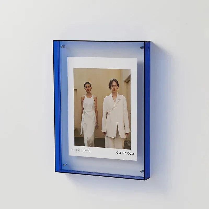 Cadre Photo Moderne Acrylique | Bord Vibrant Polyvalent | Série Studio
