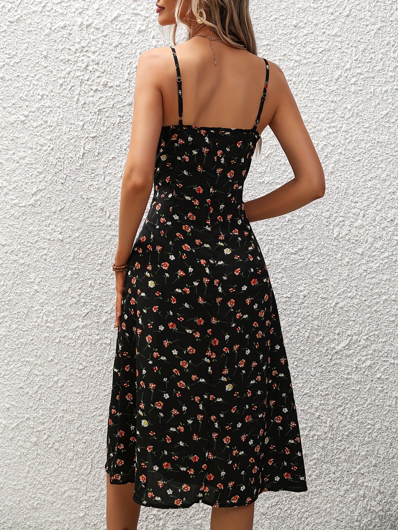 Robe Salopette Imprimé Pois Été | Fendue Confort Léger | Ligne Élégance