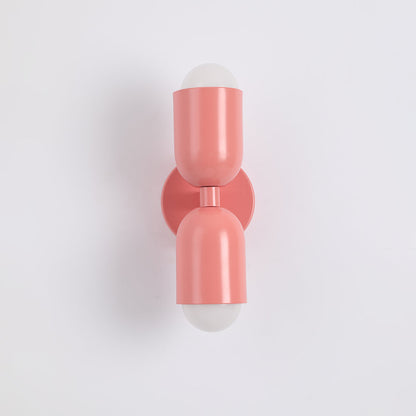 Applique Murale Bicolore Métal | Double Tête LED Ampoule Incluse | Ligne Coloris