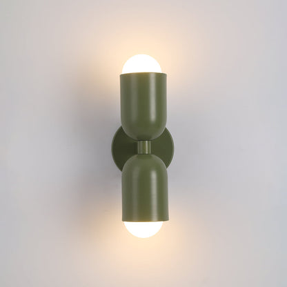 Applique Murale Bicolore Métal | Double Tête LED Ampoule Incluse | Ligne Coloris