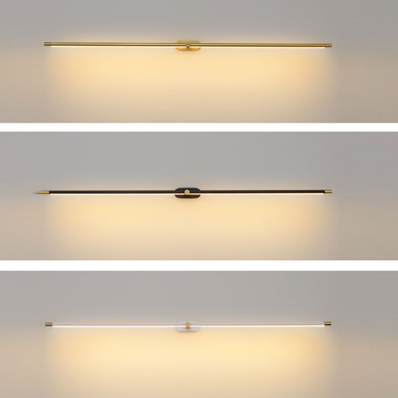 Applique Murale Linéaire Or & Noir Métal | Lumière Chaude LED | Série Lumen
