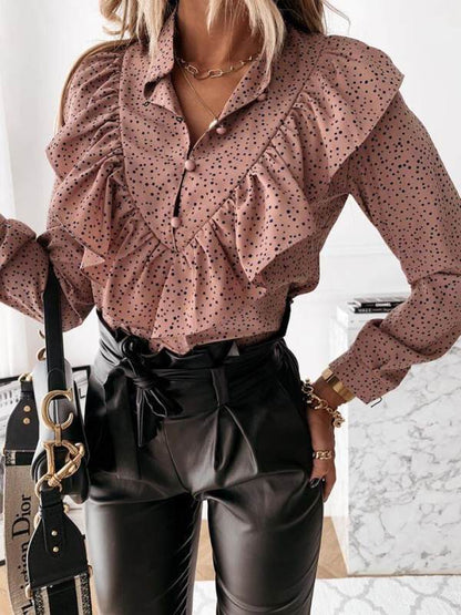 Chemises Femmes Blouses Manches Longues Coton | Coupe Décontractée Tissu Doux