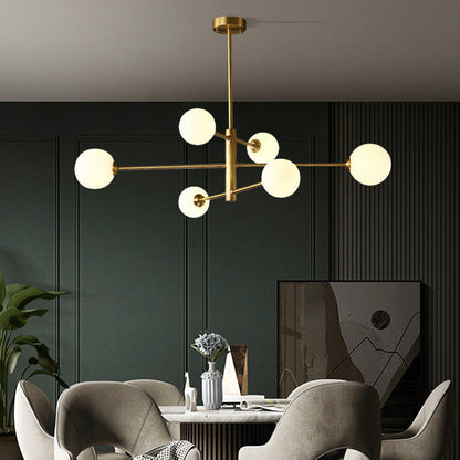 Suspension Luminaire Cuivre/Verre | Câble Réglable LED Incluse | Série Moderne