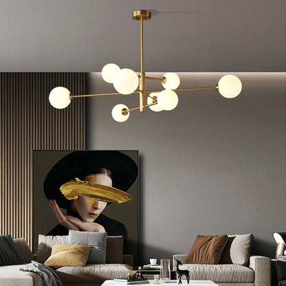 Suspension Luminaire Cuivre/Verre | Câble Réglable LED Incluse | Série Moderne