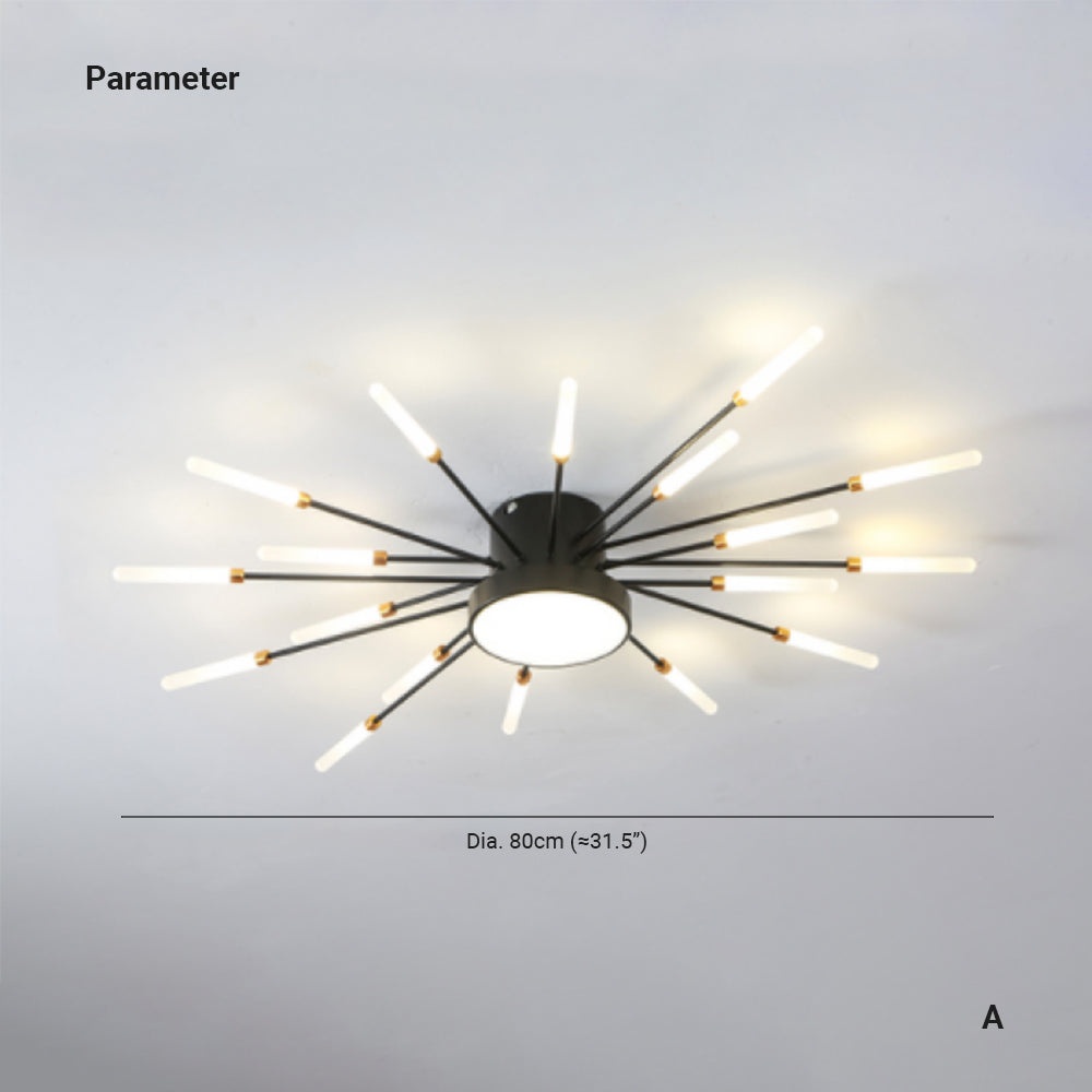 Plafonnier Feu d'Artifice Métal Moderne | LED Économe en Énergie | Éclat