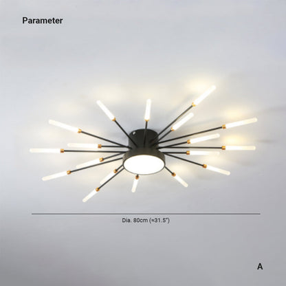 Plafonnier Feu d'Artifice Métal Moderne | LED Économe en Énergie | Éclat