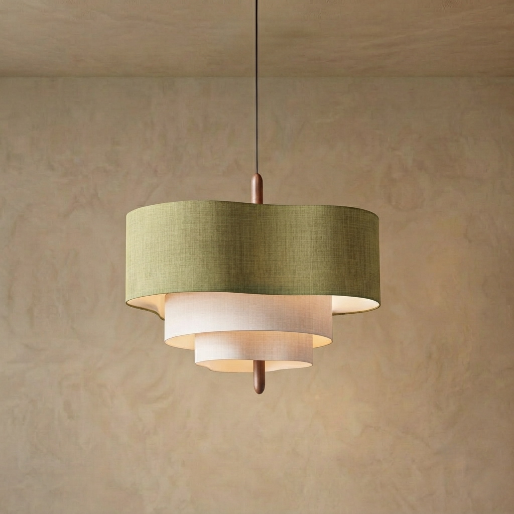 Tissu Lustre Moderne | Abat-jour rond en tissu, Inclinaison 30°