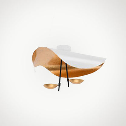 Lampe Plafonnier Métal | Câble réglable, Abat-jour feuille | Série Feuille