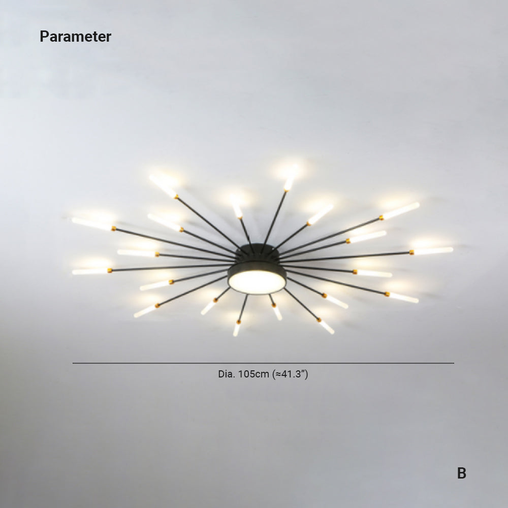 Plafonnier Feu d'Artifice Métal Moderne | LED Économe en Énergie | Éclat