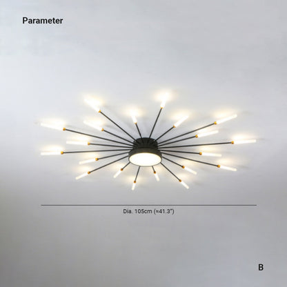 Plafonnier Feu d'Artifice Métal Moderne | LED Économe en Énergie | Éclat