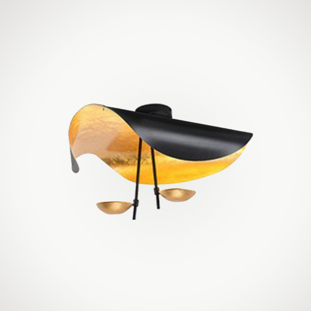 Lampe Plafonnier Métal | Câble réglable, Abat-jour feuille | Série Feuille