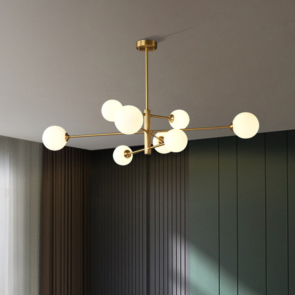 Suspension Luminaire Cuivre/Verre | Câble Réglable LED Incluse | Série Moderne