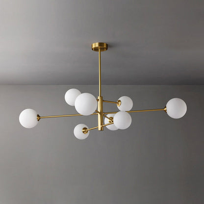 Suspension Luminaire Cuivre/Verre | Câble Réglable LED Incluse | Série Moderne