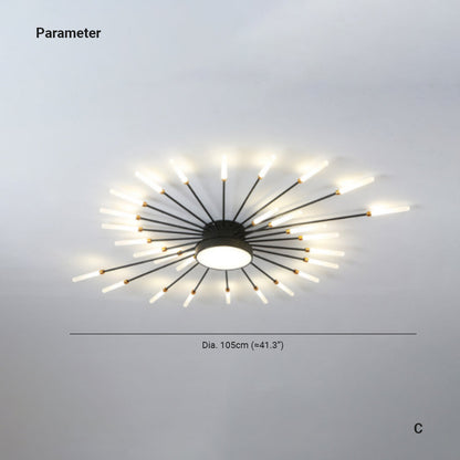Plafonnier Feu d'Artifice Métal Moderne | LED Économe en Énergie | Éclat
