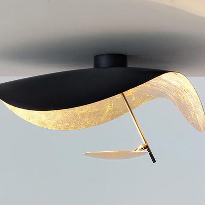 Lampe Plafonnier Métal | Câble réglable, Abat-jour feuille | Série Feuille