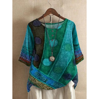 Haut Bohémien Patchwork | Respirant Léger | Série Kora Boho