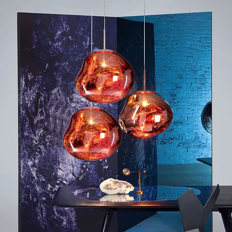 Suspension Moderne Métal +Acrylique| Lumière chaude Abat-jour clair | Série Aria