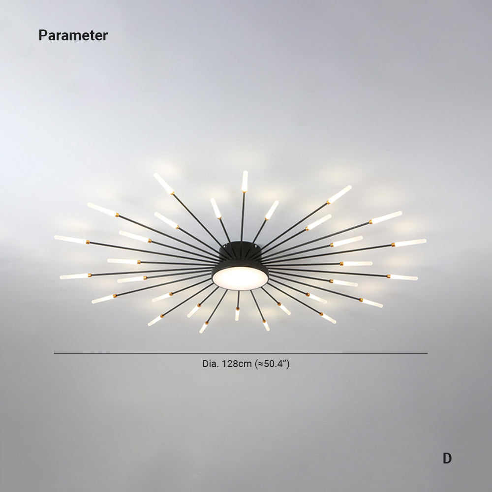 Plafonnier Feu d'Artifice Métal Moderne | LED Économe en Énergie | Éclat