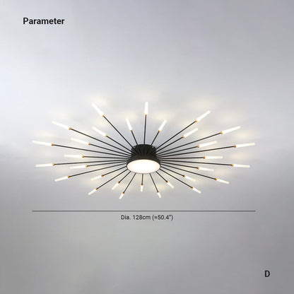 Plafonnier Feu d'Artifice Métal Moderne | LED Économe en Énergie | Éclat