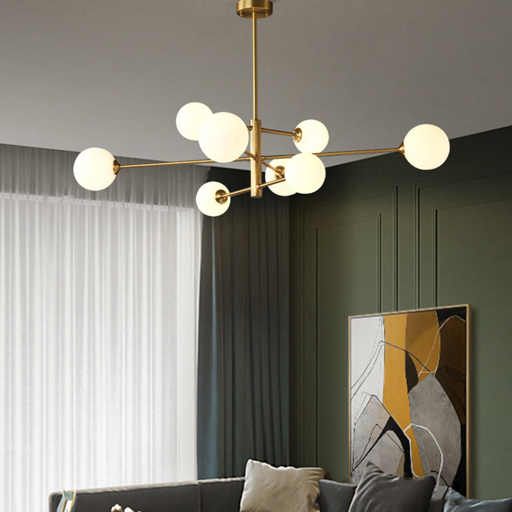 Suspension Luminaire Cuivre/Verre | Câble Réglable LED Incluse | Série Moderne