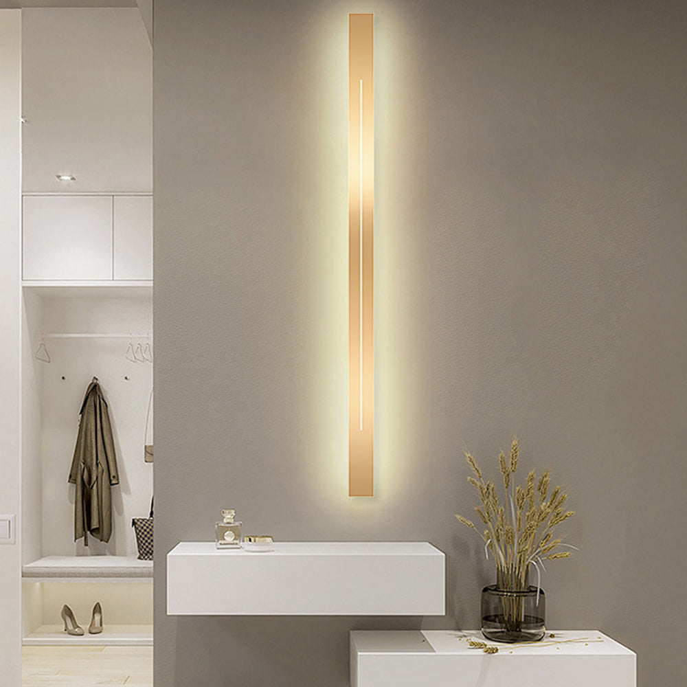 Applique Murale Linéaire Noir/Or Métal | LED Réglable IP20 | Série LumaLine