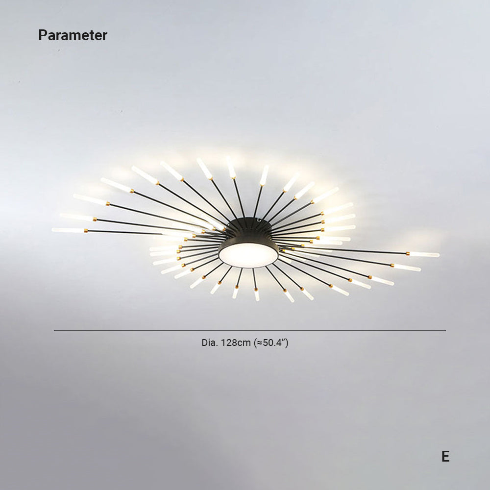 Plafonnier Feu d'Artifice Métal Moderne | LED Économe en Énergie | Éclat