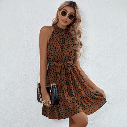 Robe Halter Imprimé Floral | Col Roulé, Confort | Série Éclat