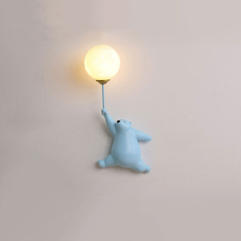 Applique Murale Ours Ballon Résine | LED Intégré 3 Températures | Série Nova