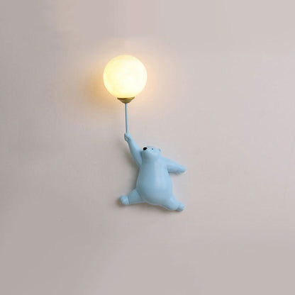Applique Murale Ours Ballon Résine | LED Intégré 3 Températures | Série Nova