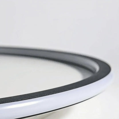 Applique Plafond Ronde Moderne Métal Noir et Blanc | 3 Temp. | Télécommande