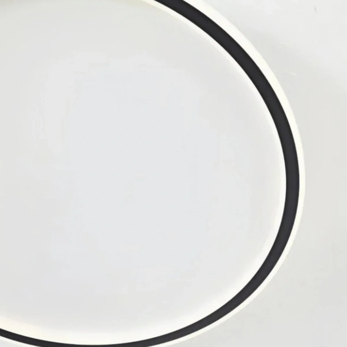 Applique Plafond Ronde Moderne Métal Noir et Blanc | 3 Temp. | Télécommande