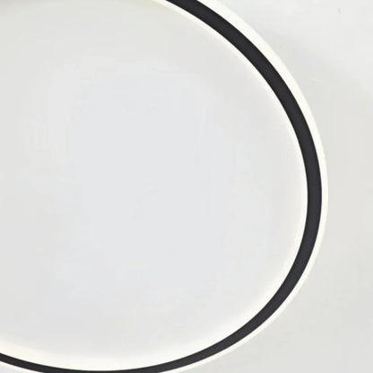 Applique Plafond Ronde Moderne Métal Noir et Blanc | 3 Temp. | Télécommande