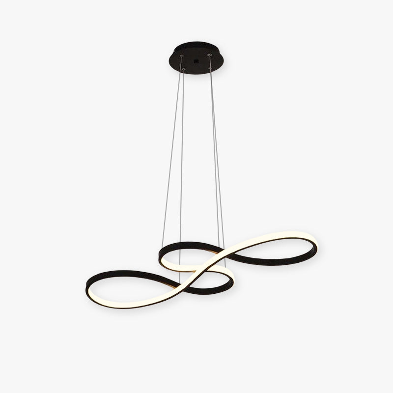 Suspension Linéaire Nordique Métal Noir-Blanc-Or | Réglable Câble Réglable