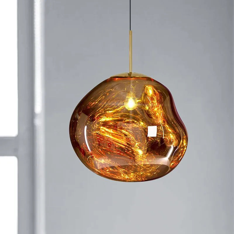 Suspension Moderne Métal +Acrylique| Lumière chaude Abat-jour clair | Série Aria