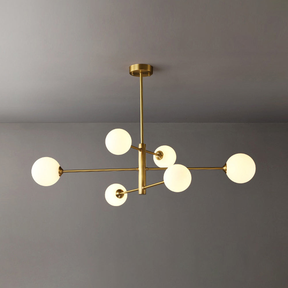 Suspension Luminaire Cuivre/Verre | Câble Réglable LED Incluse | Série Moderne