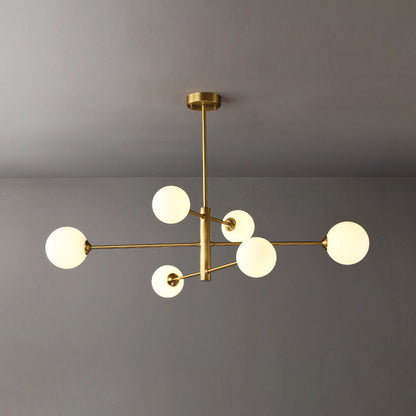 Suspension Luminaire Cuivre/Verre | Câble Réglable LED Incluse | Série Moderne
