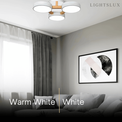 Lampe Plafond Ronde Métal | LED SMD Intégrée & Trois Têtes | Série Éclipse