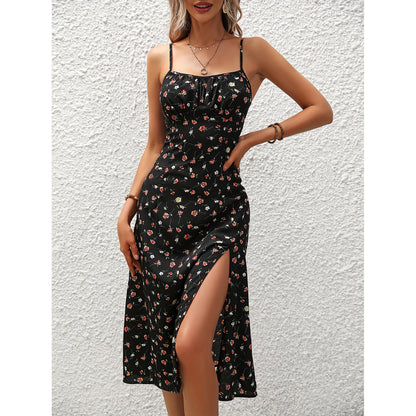 Robe Salopette Imprimé Pois Été | Fendue Confort Léger | Ligne Élégance