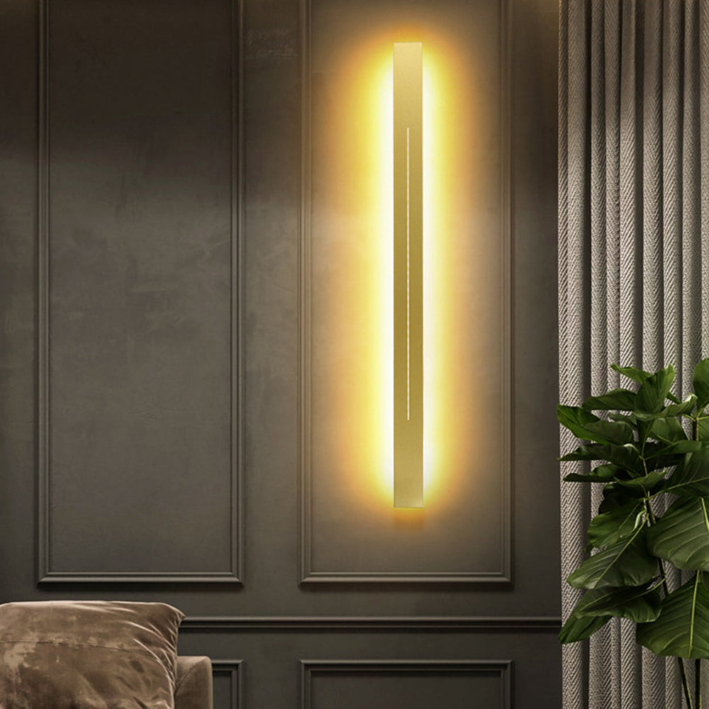Applique Murale Linéaire Noir/Or Métal | LED Réglable IP20 | Série LumaLine