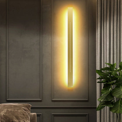 Applique Murale Linéaire Noir/Or Métal | LED Réglable IP20 | Série LumaLine