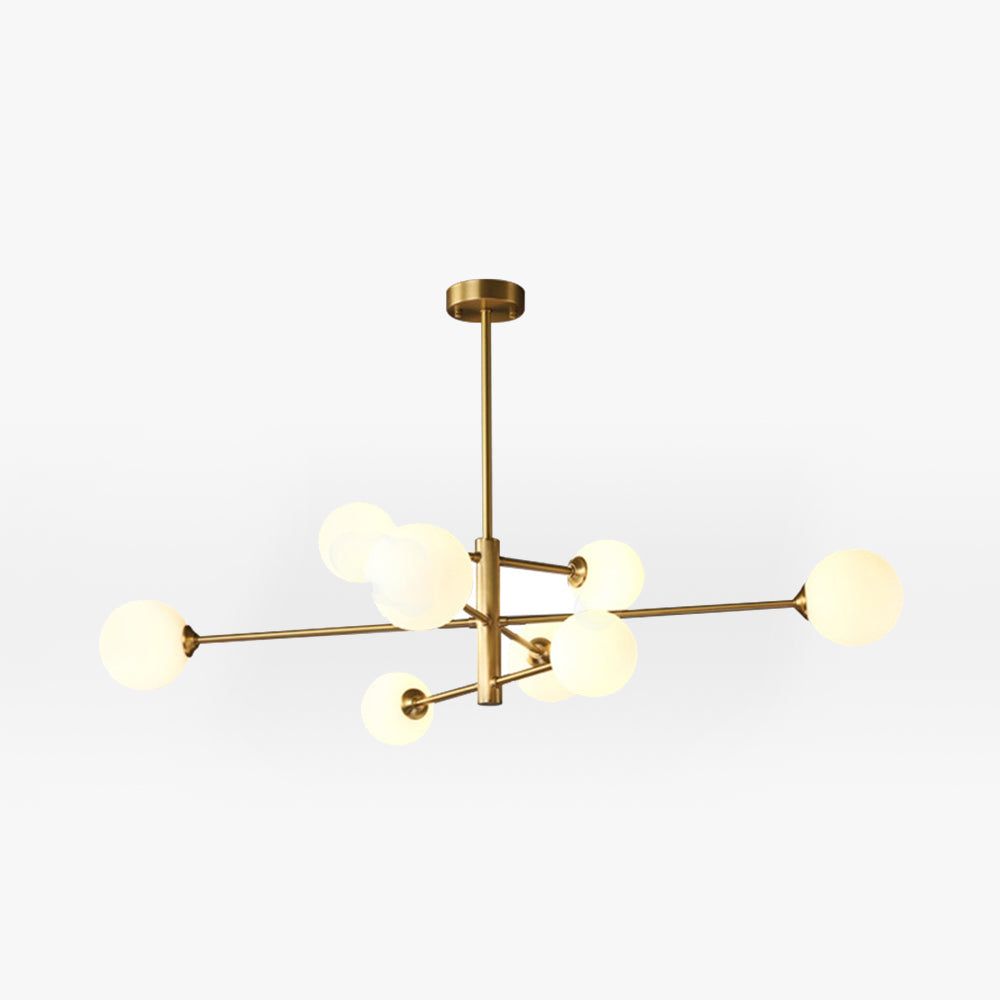 Suspension Luminaire Cuivre/Verre | Câble Réglable LED Incluse | Série Moderne