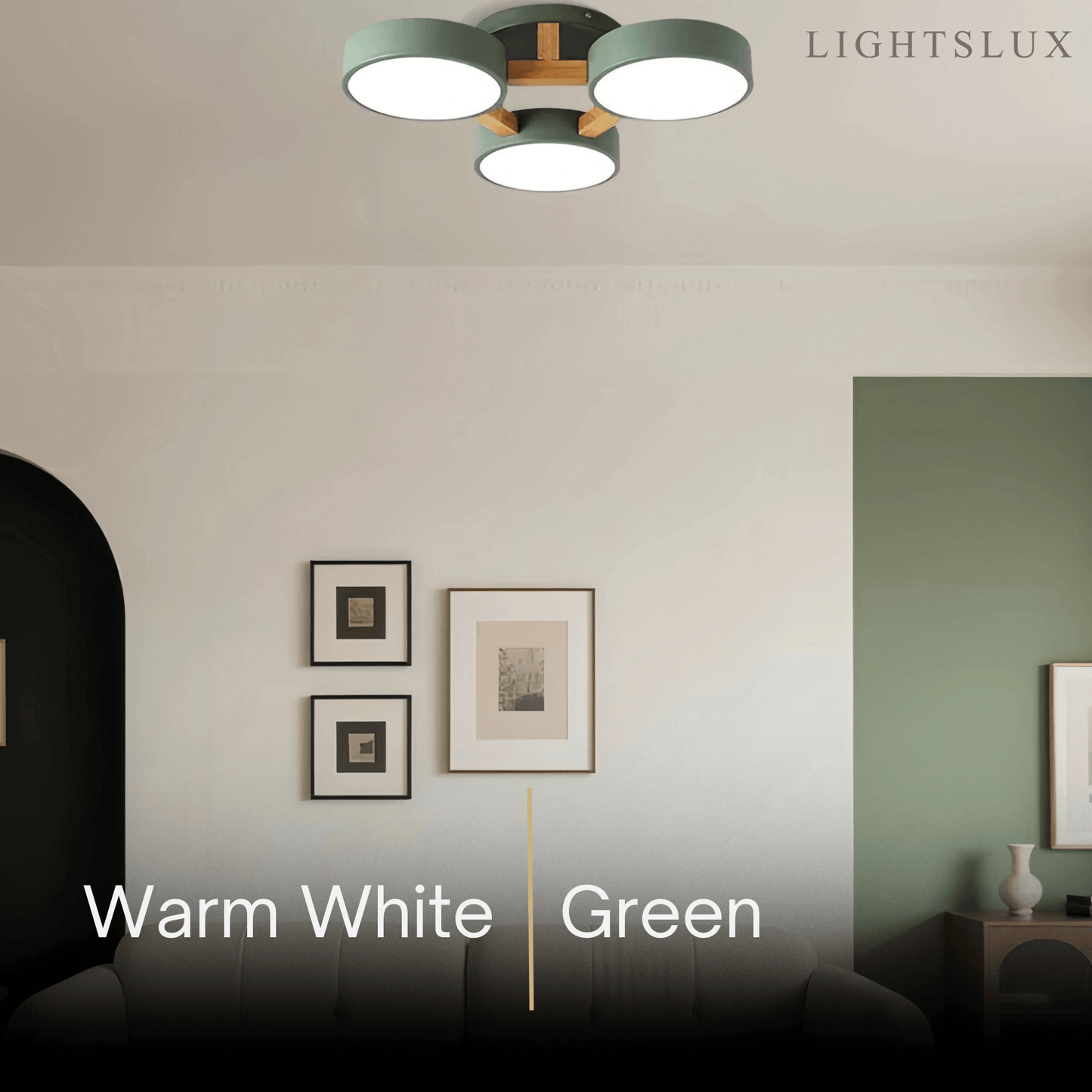 Lampe Plafond Ronde Métal | LED SMD Intégrée & Trois Têtes | Série Éclipse