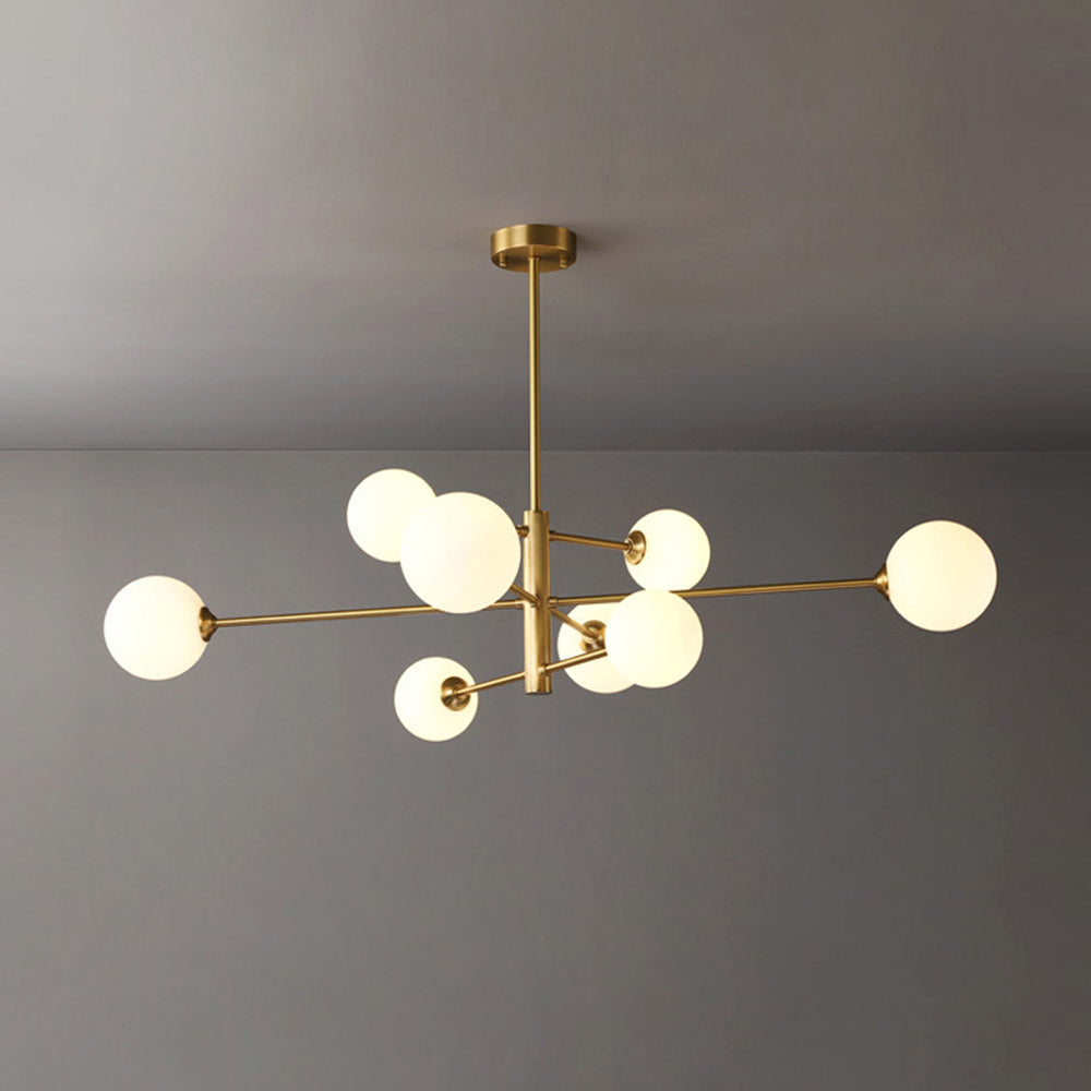 Suspension Luminaire Cuivre/Verre | Câble Réglable LED Incluse | Série Moderne