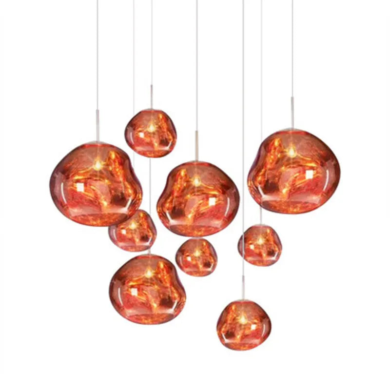 Suspension Moderne Métal +Acrylique| Lumière chaude Abat-jour clair | Série Aria