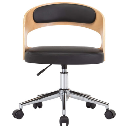 Chaise de Bureau Ergonomique en Similicuir Noir avec Dossier Courbé | Confort Optimal pour Travail et Détente 3