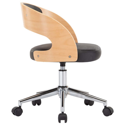 Chaise de Bureau Ergonomique en Similicuir Noir avec Dossier Courbé | Confort Optimal pour Travail et Détente 4